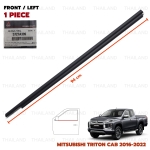 คิ้วรีดน้ำกระจกประตูนอก ด้านหน้า-ข้างซ้าย ของแท้ 1 ชิ้น สีดำ สำหรับ Mitsubishi Triton L200 MQ MR Pick Up 2Dr ปี 2016-2022